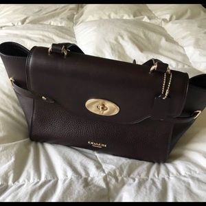 Burgundy coach purse